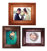 Comprar Set 3 Marcos De Madera Para Fotografías 2-11x14  Y 1-16x20 