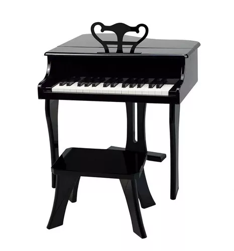 Piano de Madeira Acústico Infantil com 30 Teclas Preto Instrumentos  Musicais Bambalalão Brinquedos Educativos