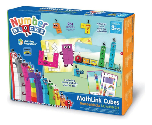 Number Blocks 251 Piezas Cubos Conectores Del 1 Al 10