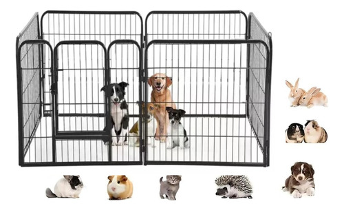 Corral Para Mascota Jaula De Perros Gato Valla Metal 120cm