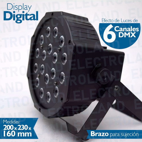 Luz Proton Par 18 Led Alta Luminosidad Rgb Audioritmico Dmx