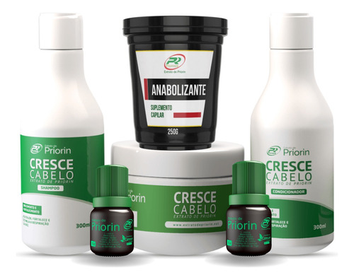 Cresce Cabelo Priorin Kit + Brinde Anabolizante Frete Unico