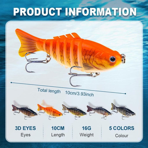 Cebo De Pesca Robótico, Cebo De Natación 3d Para Agua Dulce