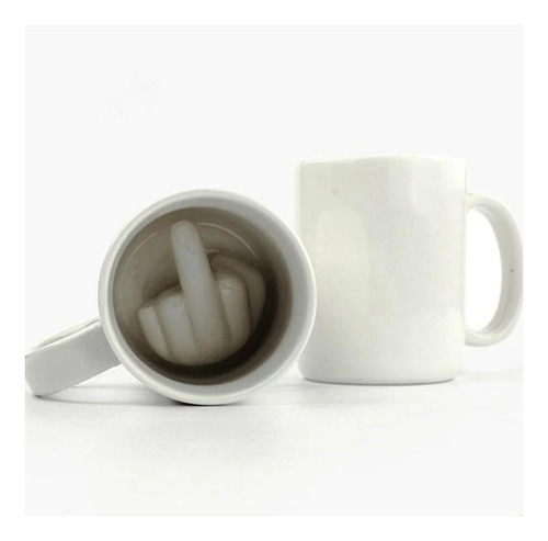 Taza Tarro 3d Cerámica Divertido Amigo Tazas Fuck You Color Blanco Esm
