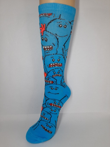Calcetin Calceta Divertida Rick Y Morty Mr. Meeseeks Tin L