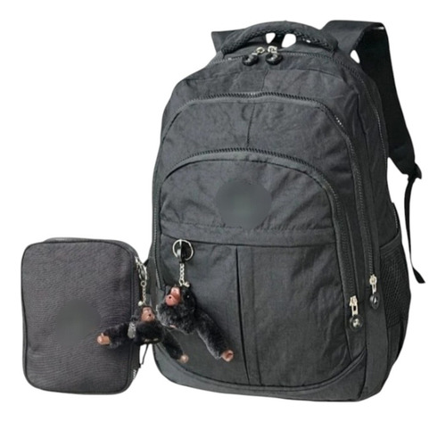 Kit Mochila Grande Unisexx Nylon Com Estojo Reforçada