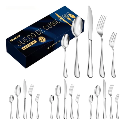 comprar Juego De Cubiertos De Acero Inoxidable Brillante
