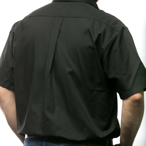 Imagen 2 de 8 de Camisa Manga Corta Lisa Hombre Variedad Colores Con Bolsillo