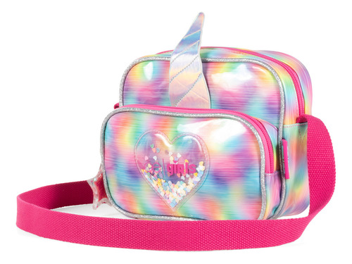 Bolsa Crossbody Cloe Para Niña Unicornio Detalle De Corazón Color Multicolor