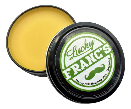Lucky Franc's Unscented Mustache Wax For Men. Strong Frim Ho