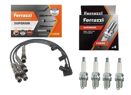 Kit Cables + Bujias Ferrazzi Vw Gol Power / Country 1.4