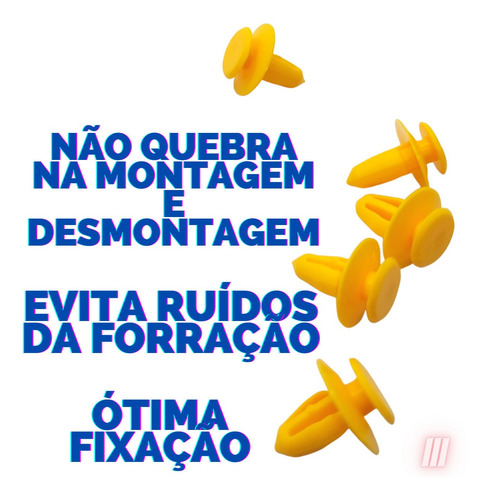 50 Presilhas Do Forro Porta Grampo Amarelo Logan 2007/2012