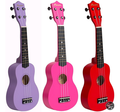 Imagen 7 de 10 de Ukelele Electroacustico Bamboo Soprano Colores + Afinador