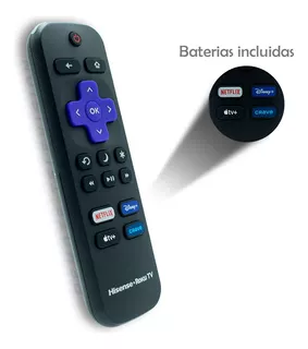 Control Remoto Para Hisense Roku Netflix Disney Apple Tv+
