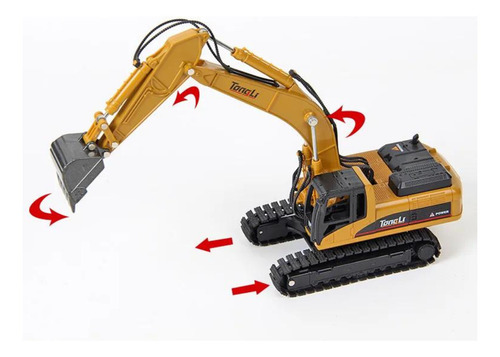 Kit Die Cast Maquina Caçamba Escavadeira Trator Top