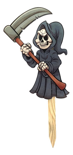 Estaca De Chão Em Mdf Desenho Morte Decoração De Halloween