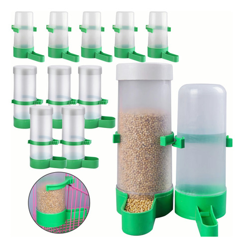 Bebederos Separadores Para Pájaros Dispensador Agua 10pzs