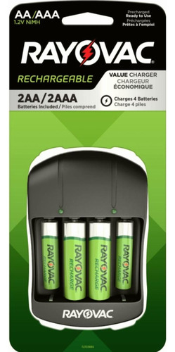 Rayovac Pilas Recargables Aa Y Aaa Con Cargador De Batería,