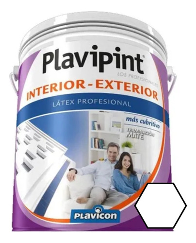 Latex Plavipint Interior Exterior Mate Antihongo 10 Litros