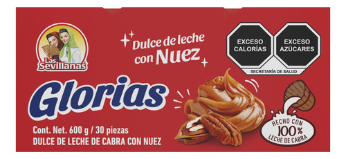 Glorias, Dulce De Leche Con Nuez.