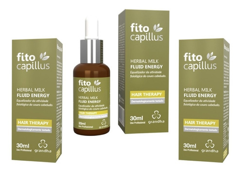 Grandha Fito Capillus Herbal Milk Fluid 30ml Kit Com 3 Und