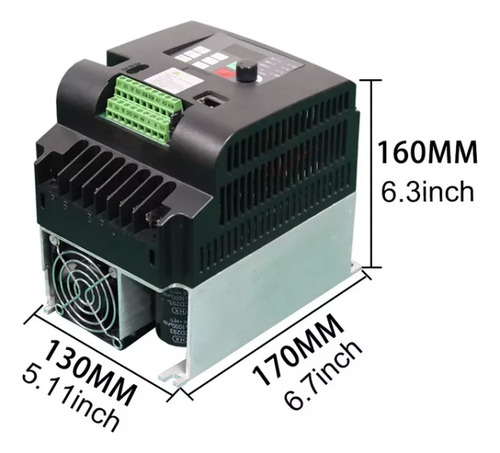Inversor De Frequência 7.5cv 13a 380v 5.5kw + Potenciômetro