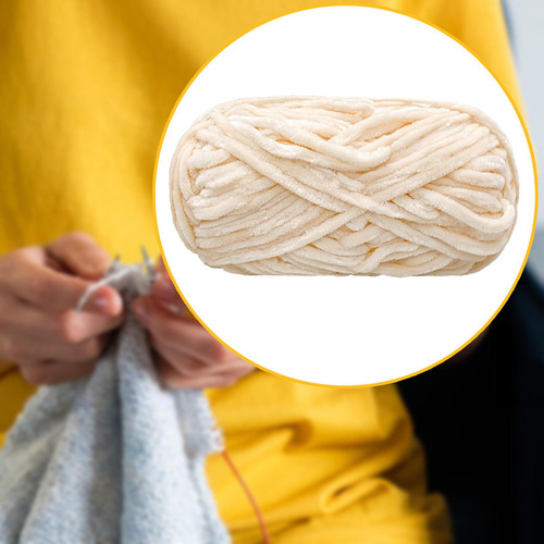 Hilo De Lana Resistente Para Tejer A Mano, Brazo Blanco Y Ro