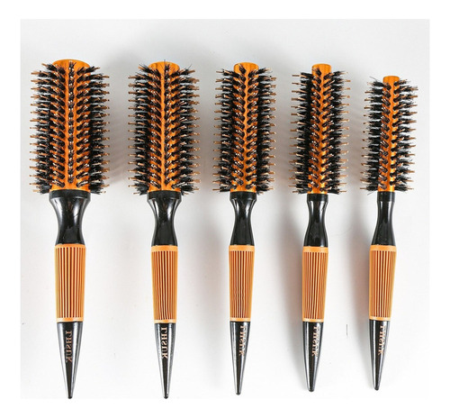 Kit 5 Professional Brushes Hairdresser Bristle Boar