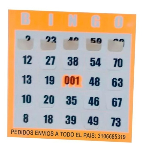 Carton De Bingo Paquetes X 100 Und