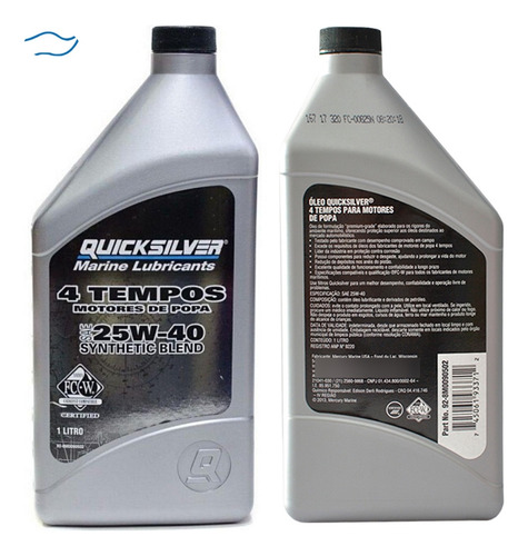 Óleo 4 Tempos1 L 25w40 Mercury Quicksilver - Motor De Popa