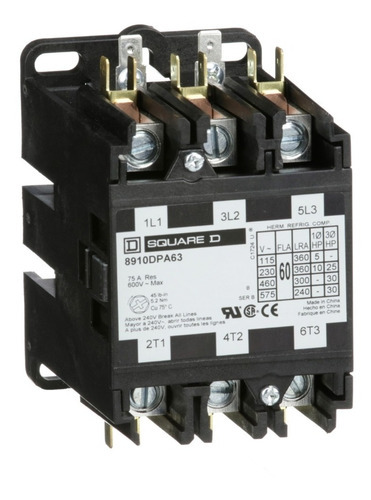 Contactor, Propósito Definido, 60 A, Square D 8910dpa63v09