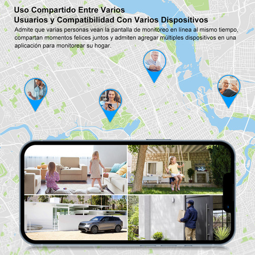 Cámaras de seguridad inalámbricas para exteriores 4K con doble lente, visión nocturna en color, detección de movimiento y resistencia IP66 para seguridad del hogar.