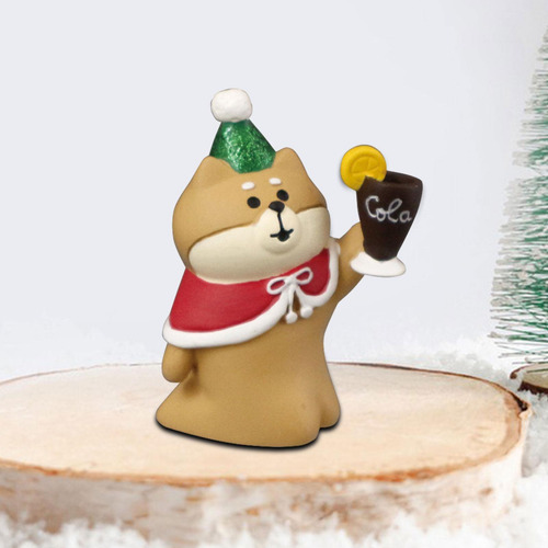 3 Estatuilla En Miniatura De Navidad, Miniestatua De Shiba
