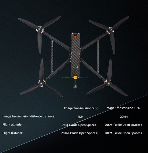 Dron Portador De Carga Útil 4kg Helicóptero Rc Fpv 7inch