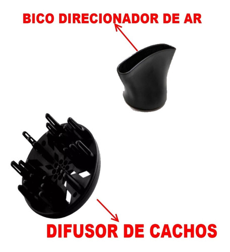 Imagem 3 de 9 de Secador De Cabelo Philco 3700 Ion Difusor + Prancha Cerâmica