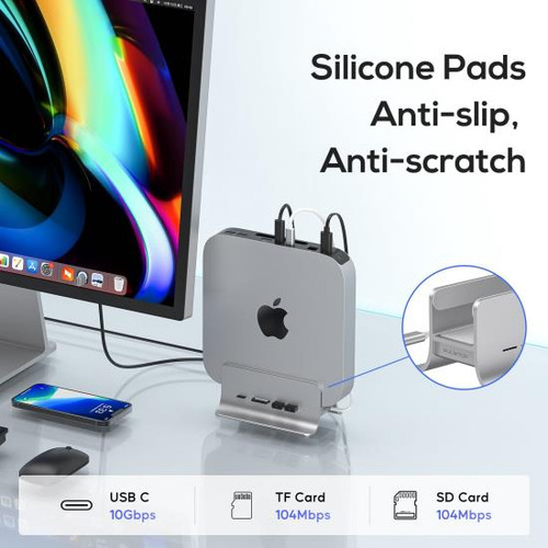 Hub Usb C Pulwtop Para Mac Mini, Adaptador U Hub