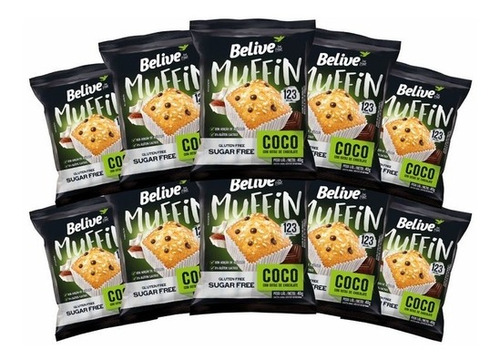 Muffin Belive Coco Com Chocolate 10x40g