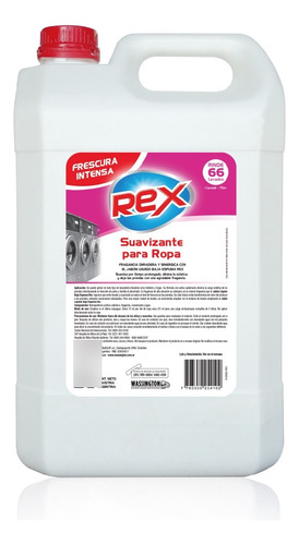 Suavizante Ropa Rex Para Lavarropa Automatico X5lt