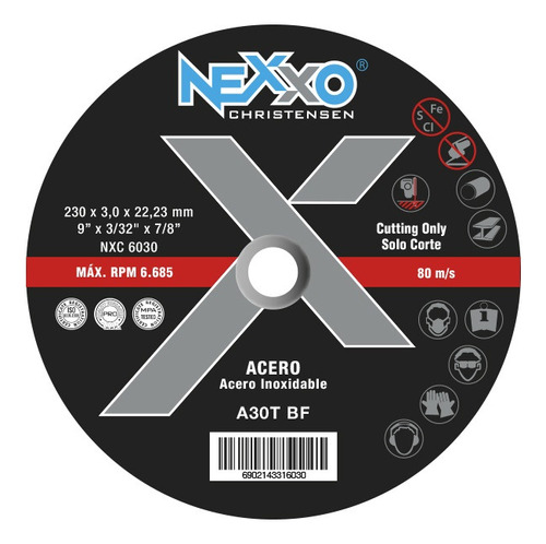 25 Discos De Corte Nexxo 9 X 3 Mm 