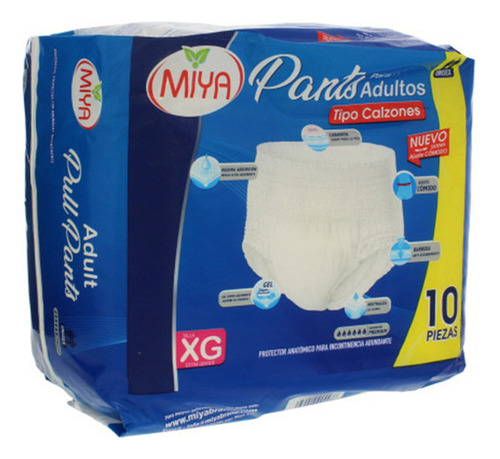 Pañal Tipo Calzon Adulto Xl Pants 10un Miya