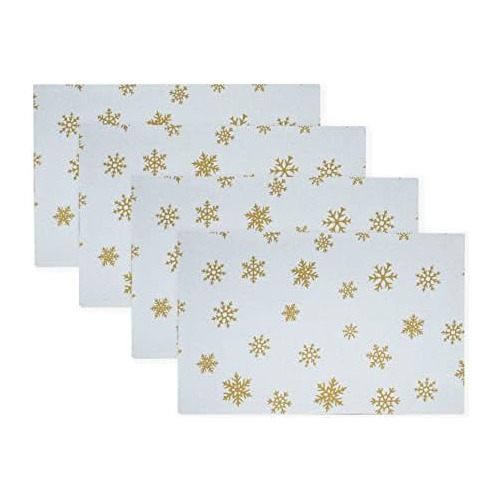 Holiday Snowflake Placemats 13 X 19 Set Of 4 - Festive ...