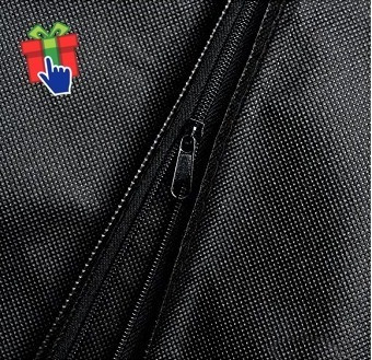 Imagen 3 de 6 de Set X5 Fundas Ropa Larga Friselina Negro 60x130cm Traje