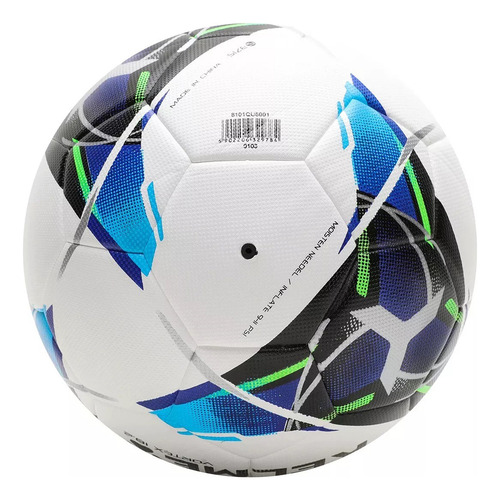 Pelota Futbol N5 Kelme Cancha Cesped Natural Cosida Pu Color Blanco/azul