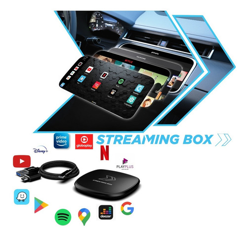 Imagem 2 de 8 de Streaming Box Faaftech Multimidia Carplay Android Auto Wi-fi