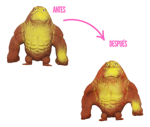 12 Juguete Gorila Arena 130 Gr Relajante Squishy Antiestres