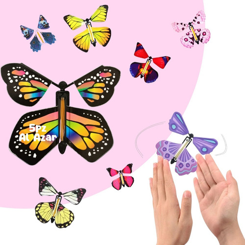 Mariposas Voladoras Mágicas Regal Libro Tarjetas 5pz Azar F Color Surtido