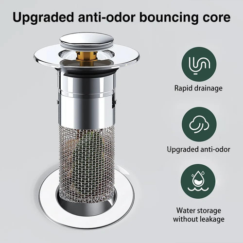 Tapón Y Colador Universales Para Lavabo De Baño (1 Unidad)