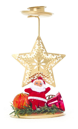 Candelabro Navideño De Hierro Nuevo Y Creativo 4 Piezas