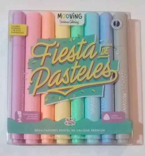 Resaltadores Pastel Mooving Serious Coloring x8
