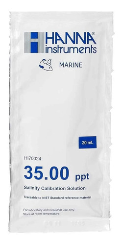 Imagen 1 de 5 de Solución En Sobre 20ml Hanna P/calibrar Refractómetro 35ppt